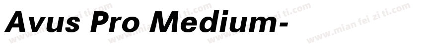 Avus Pro Medium字体转换